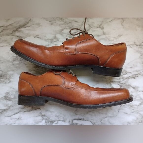 Aston Grey Pinnacle Genuine Leather Toffee Color Dress Shoe Size 9.5 - Picture 5 of 13